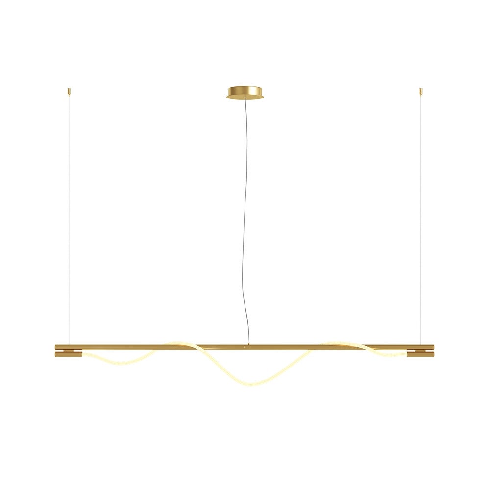 Lampa wisząca złota, świetlny przewód Tau Maytoni MOD166PL-L20G3K