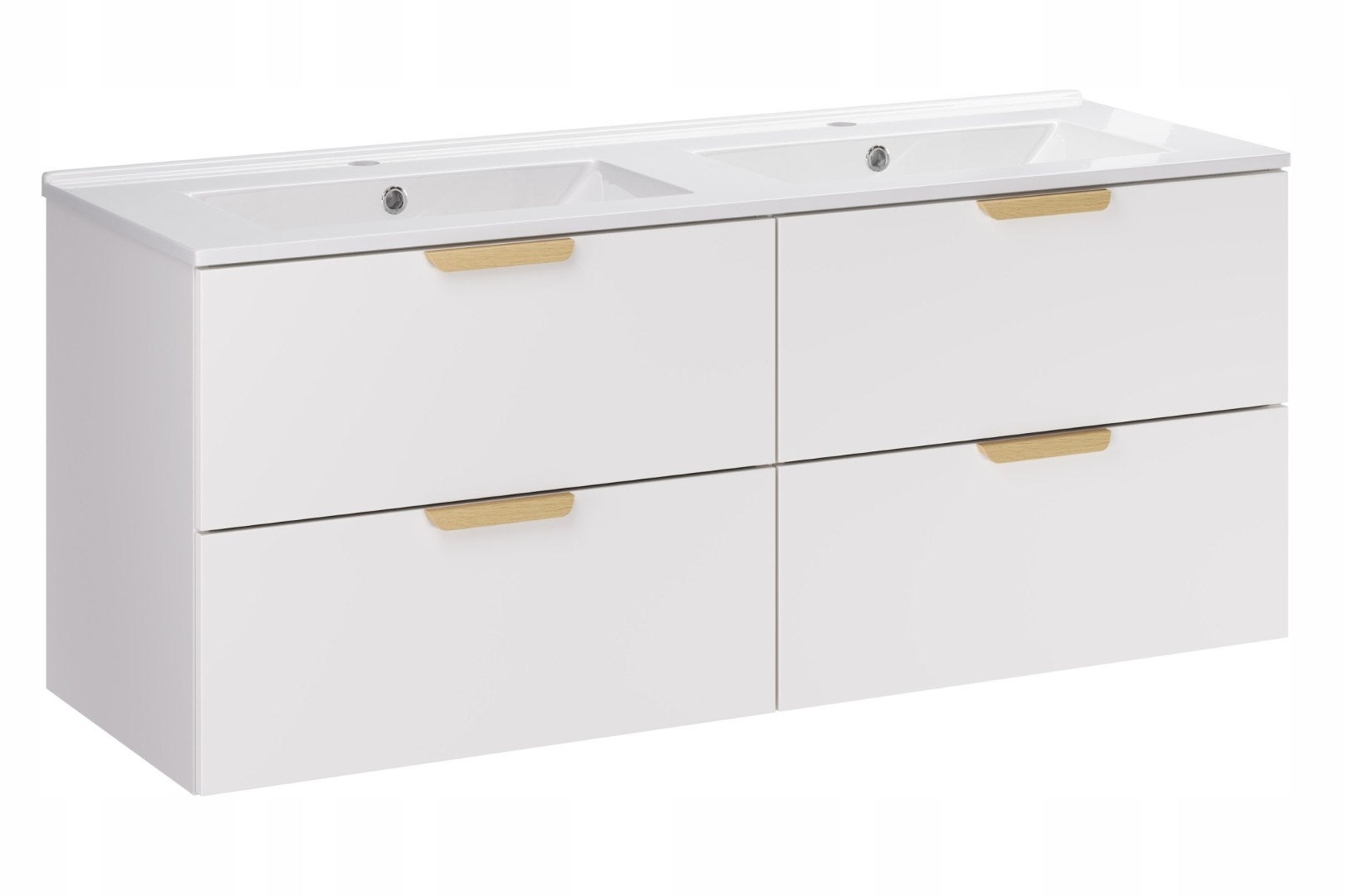 Szafka łazienkowa ASTER WHITE 120 cm biały mat z umywalką LAVA