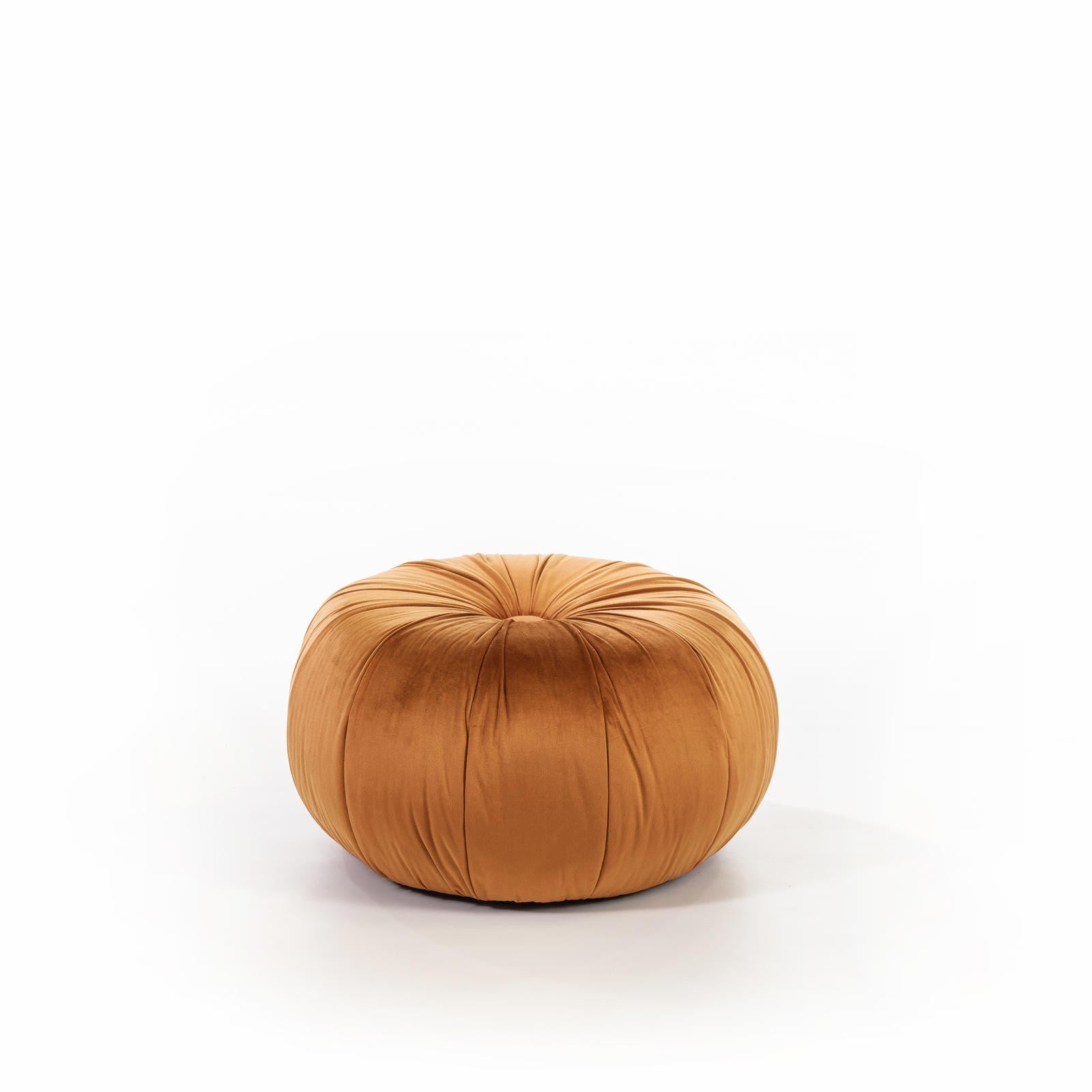 Pouf orange 36 cm x 36 cm H. 30 cm