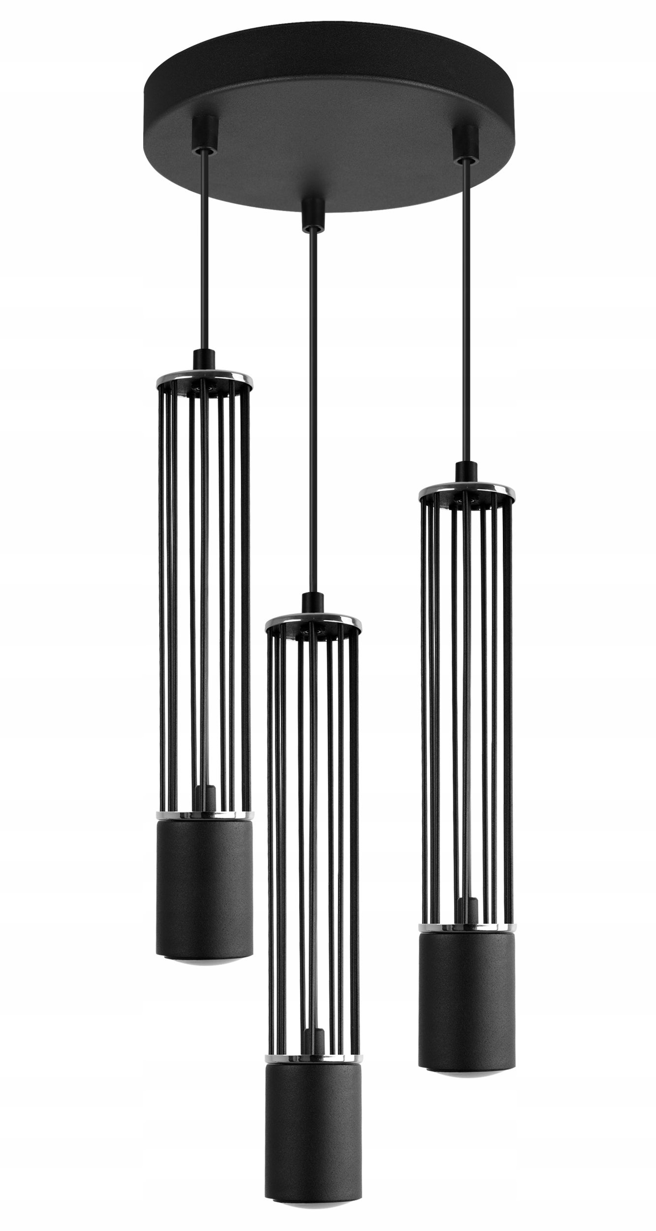 Lampa sufitowa wisząca Light Home LH Aria 3x GU10 okrągły 19,5cm czarny/srebrny