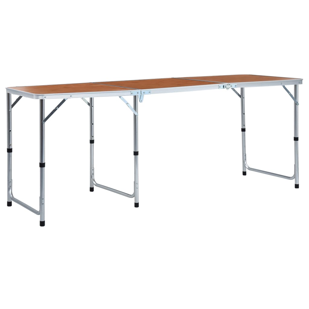 Składany stolik turystyczny, aluminiowy, 180 x 60 cm vidaXL