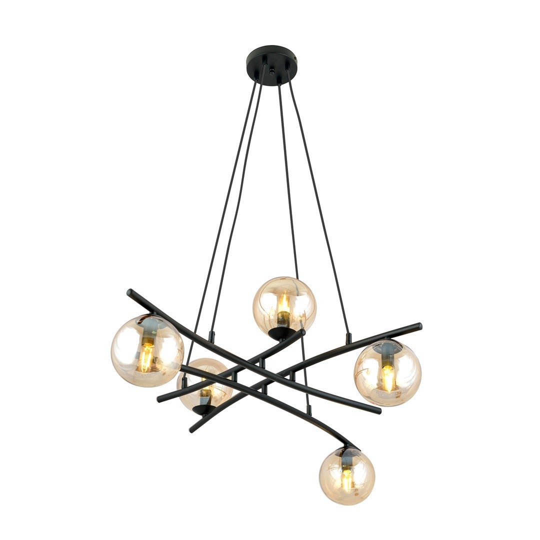Lampa wisząca żyrandol ESSA 5 MIODOWY Emibig 1204/5