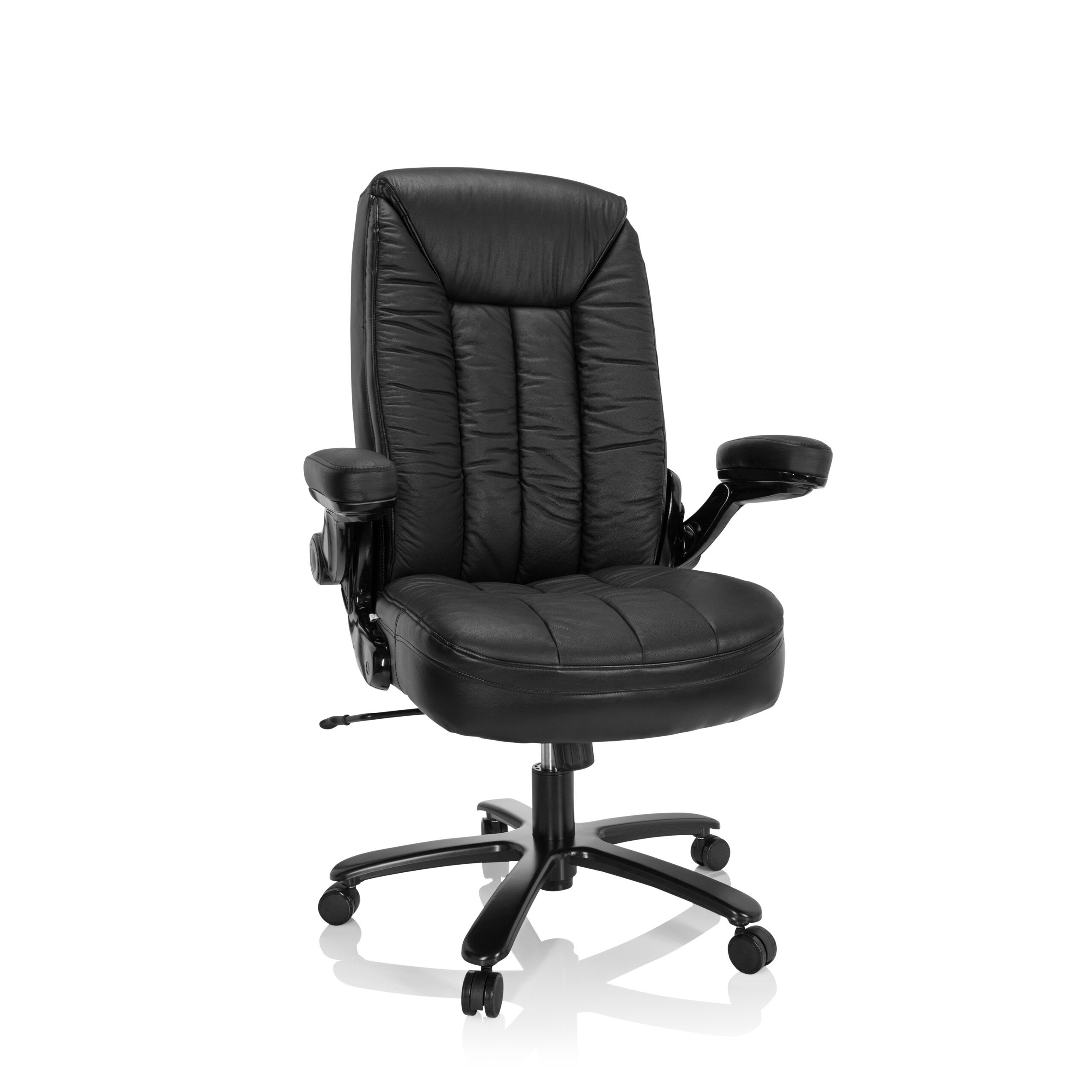 Krzesło do dużych obciążeń / krzesło biurowe INSTRUCTOR III XXL skóra czarny hjh OFFICE