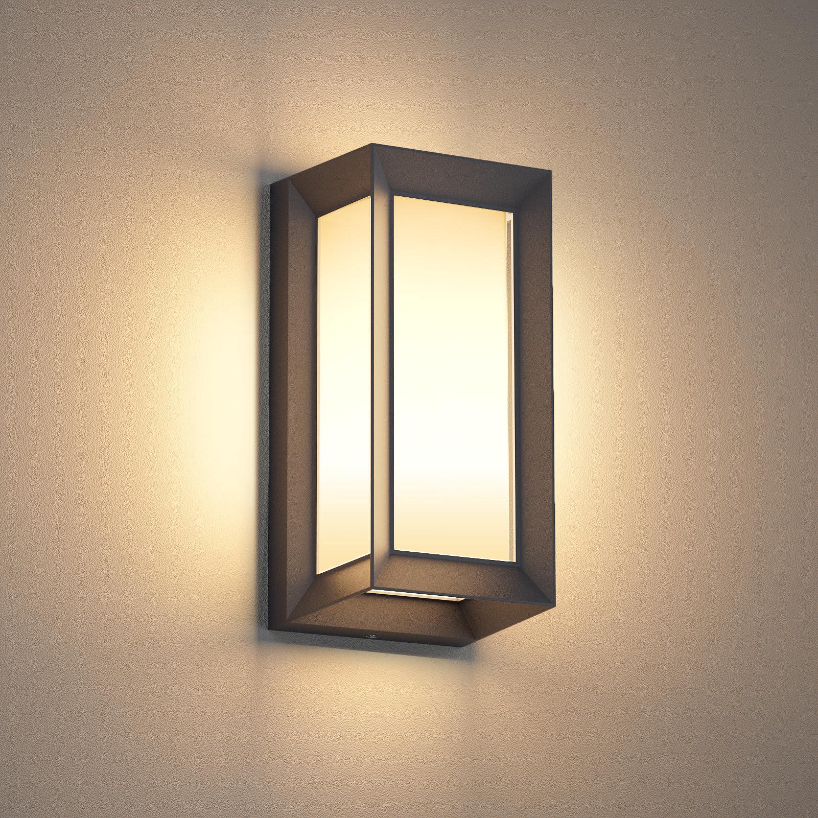 Kinkiet E27 do użytku zewnętrznego/wewnętrznego, IP65 – nowoczesna lampa o mocy maks. 60 W na taras, korytarz, wejście – PC i aluminium, antracyt (żar