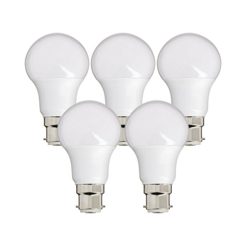 Xanlite - Zestaw 5 żarówek LED z trzonkiem B22, zużycie 9W (odpowiednik 60W), 806 lumenów, biały ciepły - PACK5EB806G