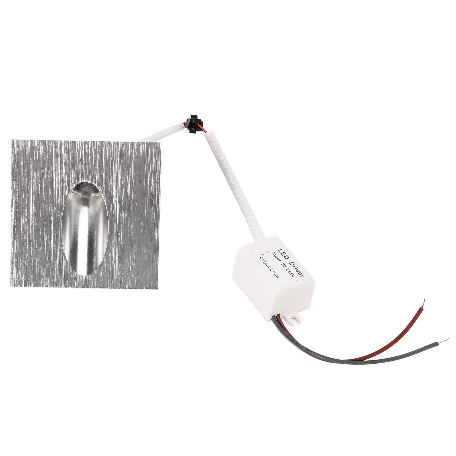 Kwadratowa wodoszczelna lampa ścienna LED z regulacją jasności wbudowana w aluminium do ganku alei schodów klatki schodowej ciepłe białe światło