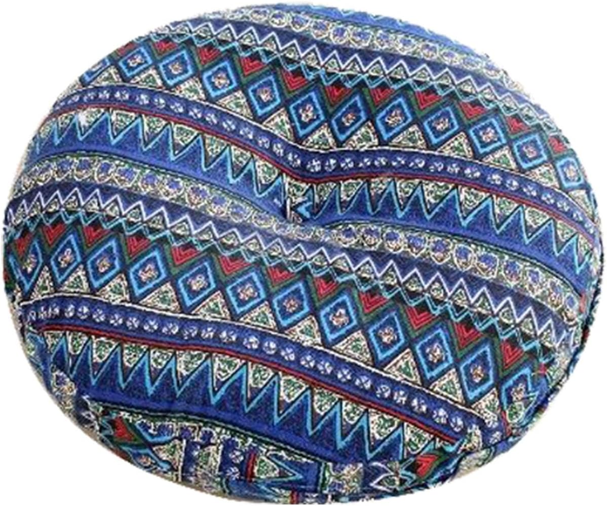 Zestaw 1 okrągłej poduszki na krzesło, 40 cm, gruba poduszka tatami, nadająca się do prania, do użytku wewnątrz/na zewnątrz/na sofę/w biurze/w ogrodzi