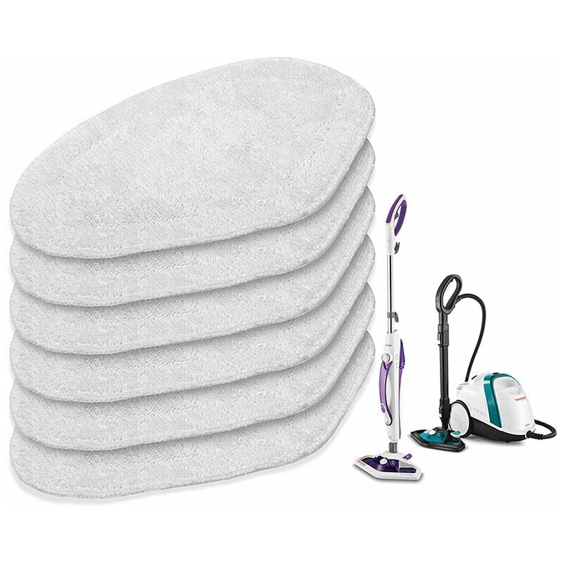 Mopy Zapasowe do Polti Vaporetto Szczotka Vaporforce, Oryginalny produkt do Smart 35Mop, Smart 40Mop, itp. (6 sztuk)