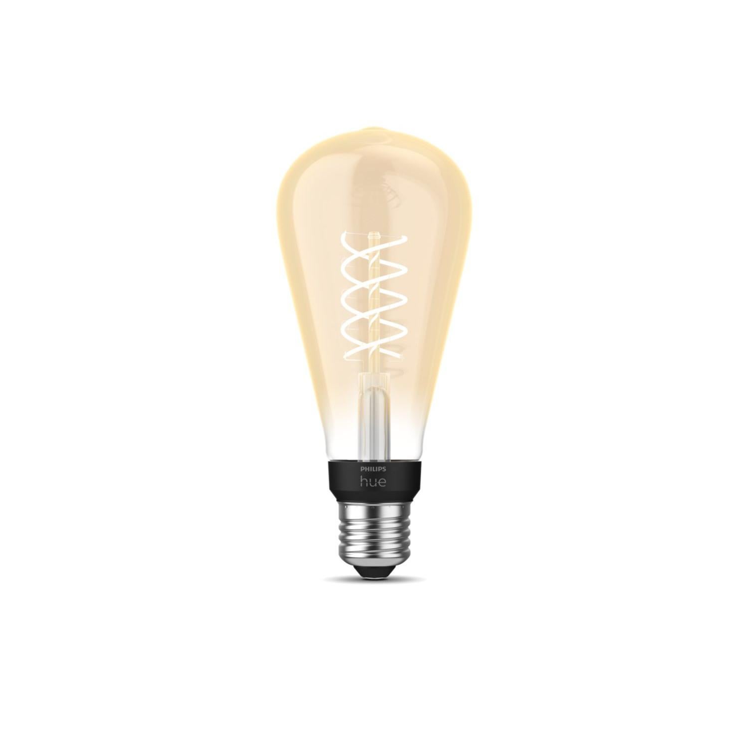 Żarówka LED E27 Edison ST72 7.2 W = 40 W 550 lm 2100K Biała Ciepła FILAMENT SMART Inteligentna Bluetooth ZigBee White Philips HUE