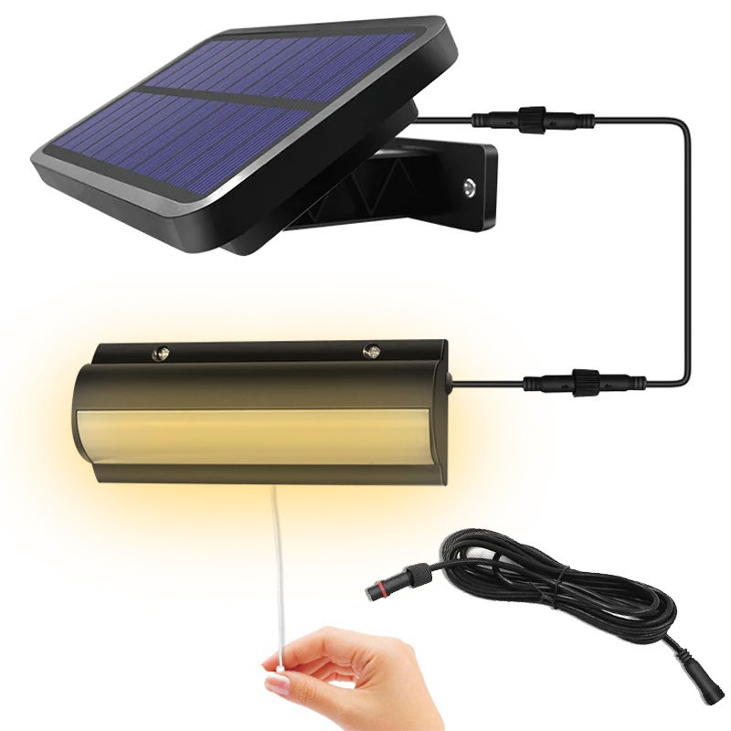 Zewnętrzna lampa solarna z czujnikiem automatycznym, oświetlenie ogrodowe podwójne, ścienna lampa solarna 30 LED, biała