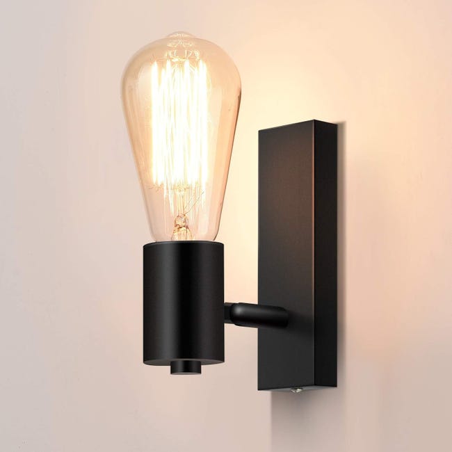 Kinkiet wewnętrzny w stylu industrialnym, obrotowy o 90 stopni, design retro, oprawka E27, metal (żarówka nie jest dołączona)