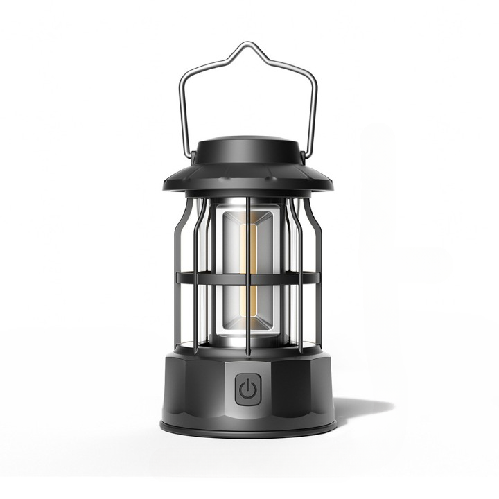 Lampa kempingowa, lampa nastrojowa, lampa kempingowa, przenośna lampa zewnętrzna, ładowanie typu C, 300 lumenów - 84*138 mm