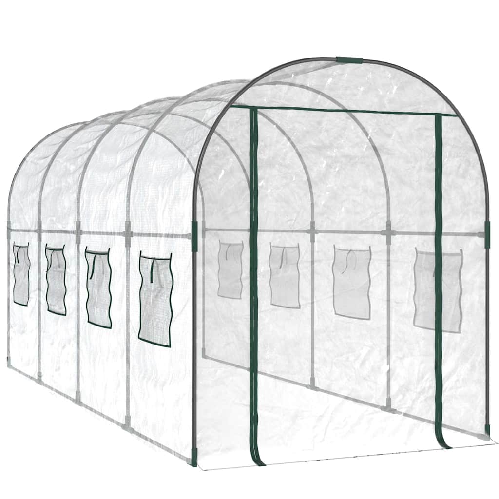 Szklarnia Ogrodowa 400x160 cm ze Stalową Ramą z PVC Przezroczysta