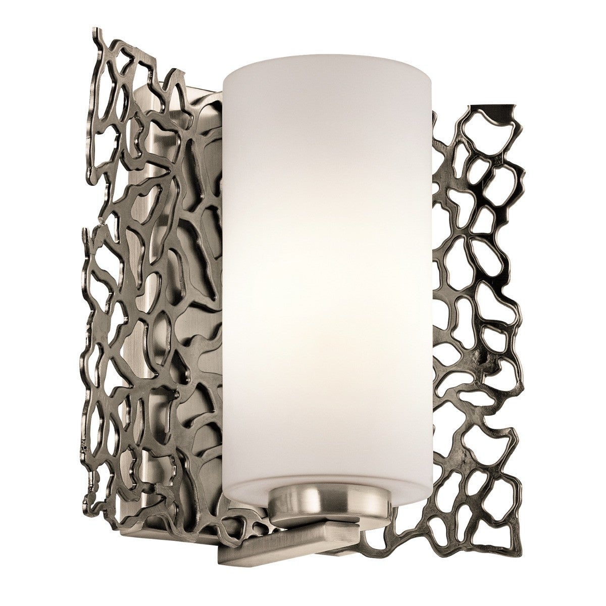 Kinkiet designerski szklany klosz Silver Coral 1xE27 60W Kichler
