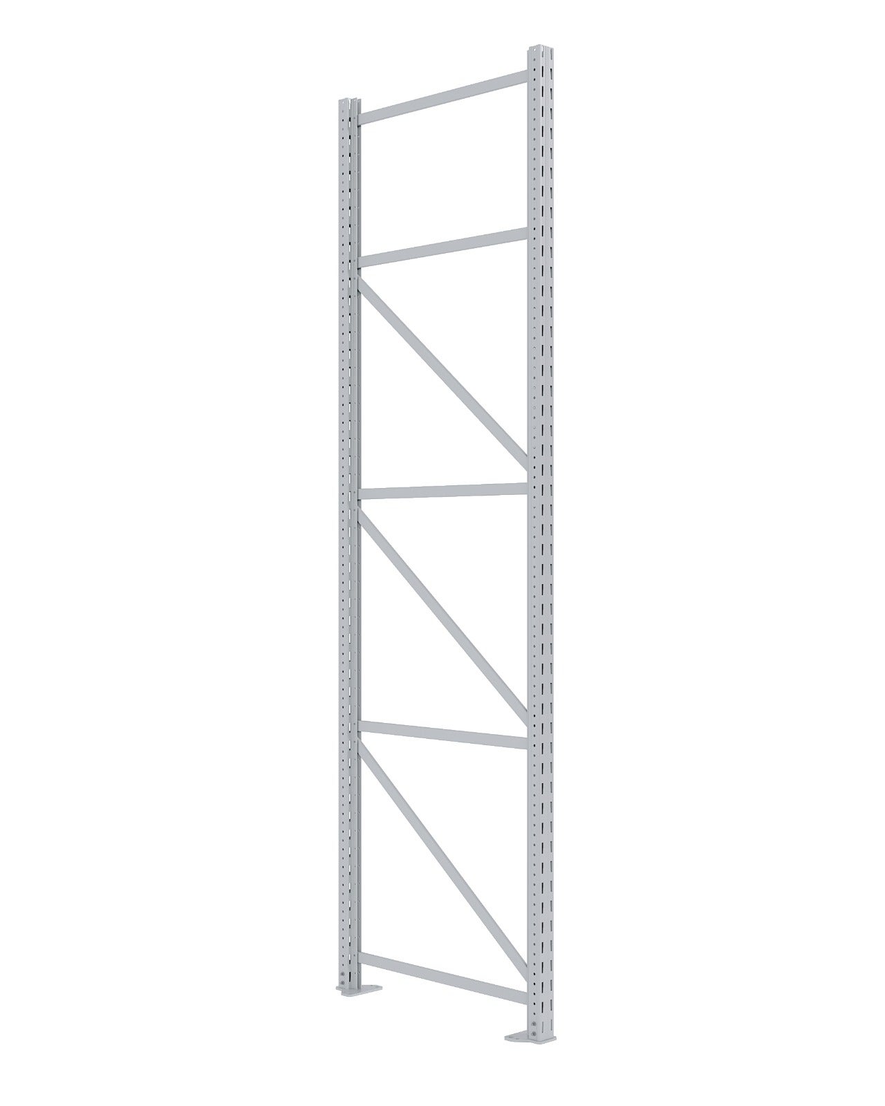 Noga końcowa regału magazynowego KX 500kg 250x80cm jasny szary KTD