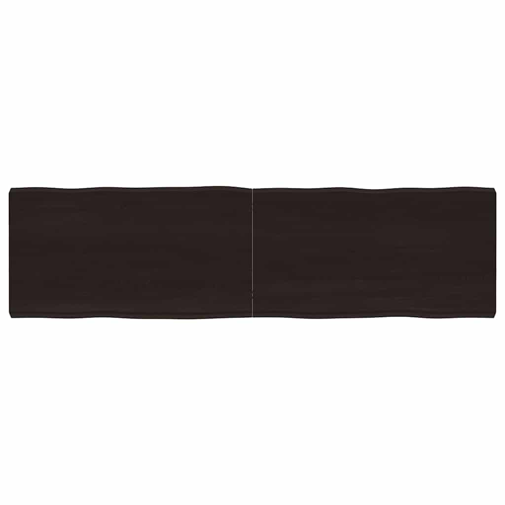 vidaXL Blat, ciemnobrązowy 180x50x(2-6)cm drewno z naturalną krawędzią