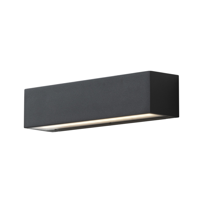 WILLY Kinkiet dwuwiązkowy z gniazdem E27, moc 15 W, IP54, antracytowa konstrukcja z odlewu aluminiowego - Rossini Illuminazione