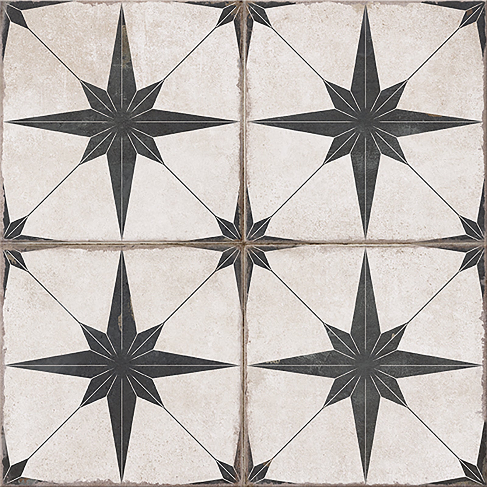 Gres szkliwiony VESARIO patchwork black mat 42x42 gat. I Cersanit