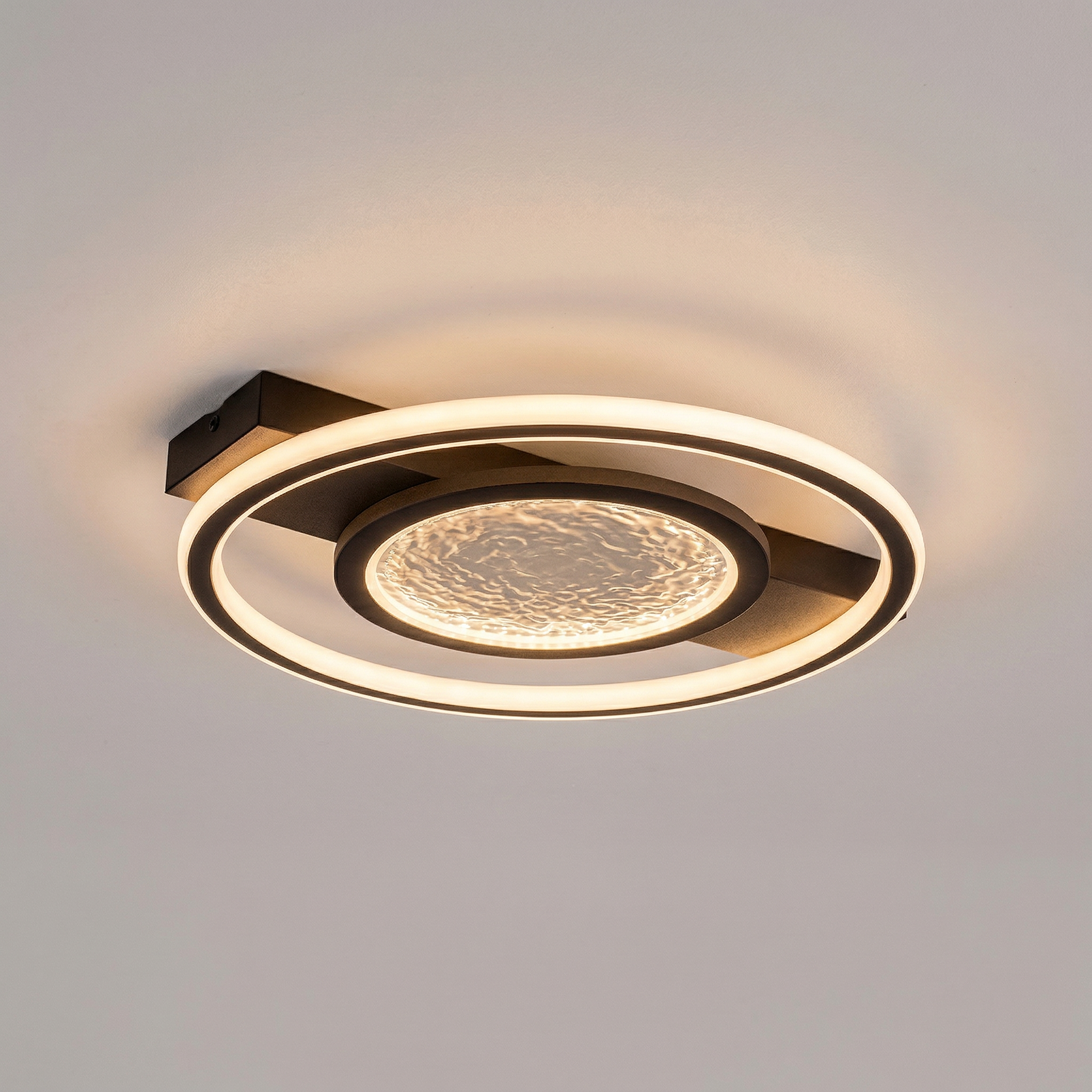 Lampa sufitowa wisząca Aranis czarno-biała LED 50W 3000K 2000lm nowoczesna wym: 5 x 43 x 41 cm metal Rabalux