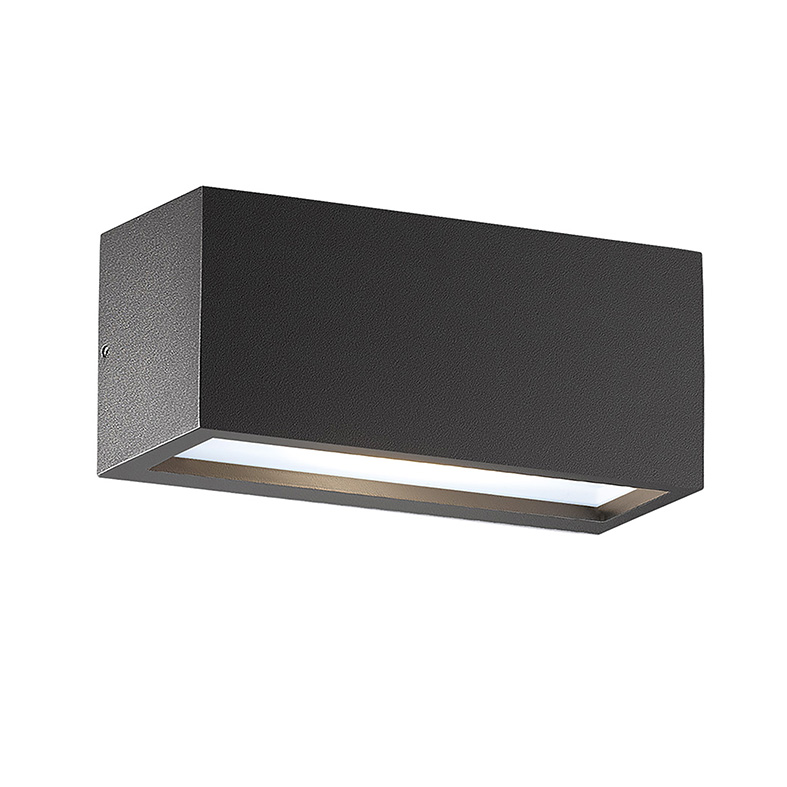 Kinkiet LED GUAVA 12W, 120°-120°, antracyt, IP65, 4000K – oświetlenie zewnętrzne ścienne firmy Rossini Group