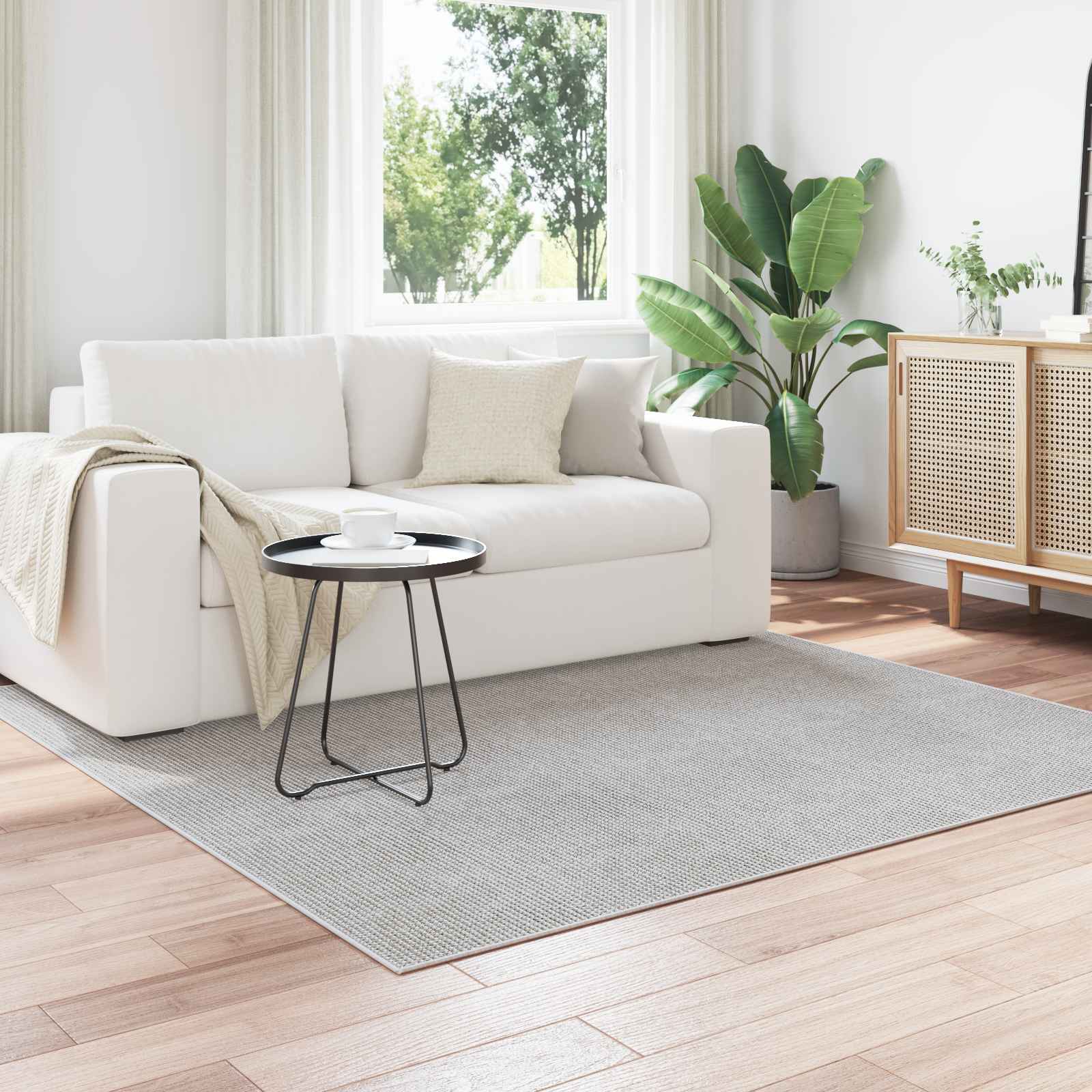 Dywany pokojowe Kwadrat LUGO Kremowy 120 x 120 cm Poliester vidaXL