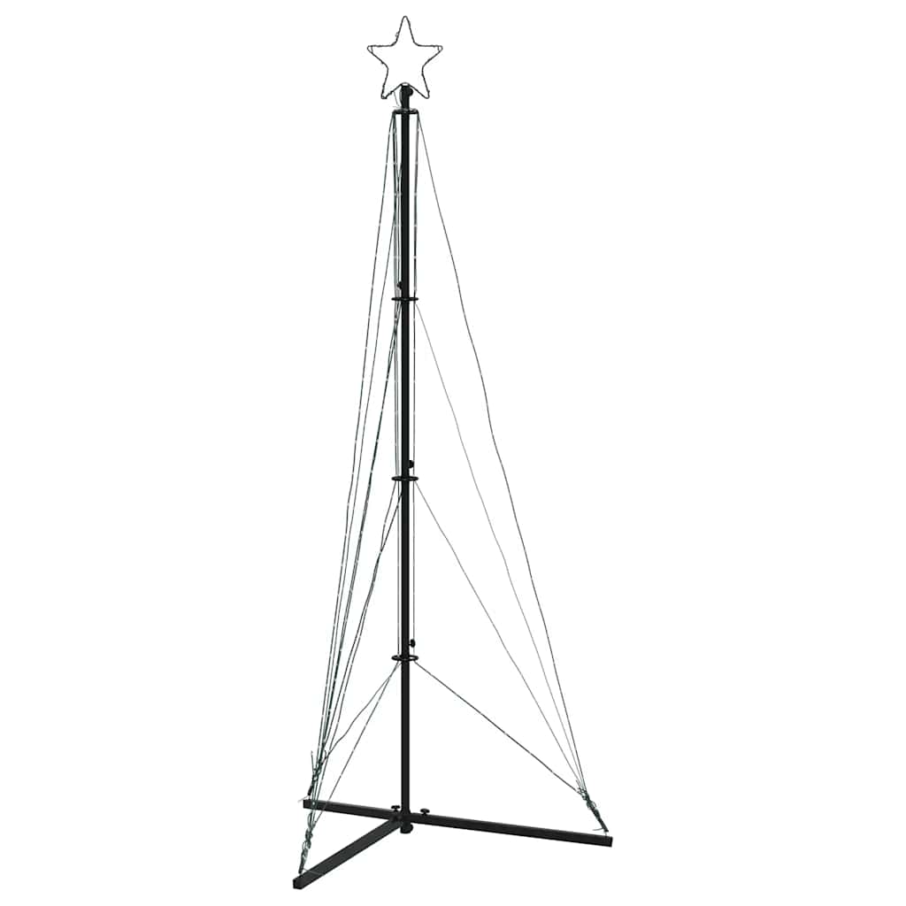 Choinka LED Zewnętrzna 182 cm Ciepła Biel USB z Gwiazdą i Podstawą