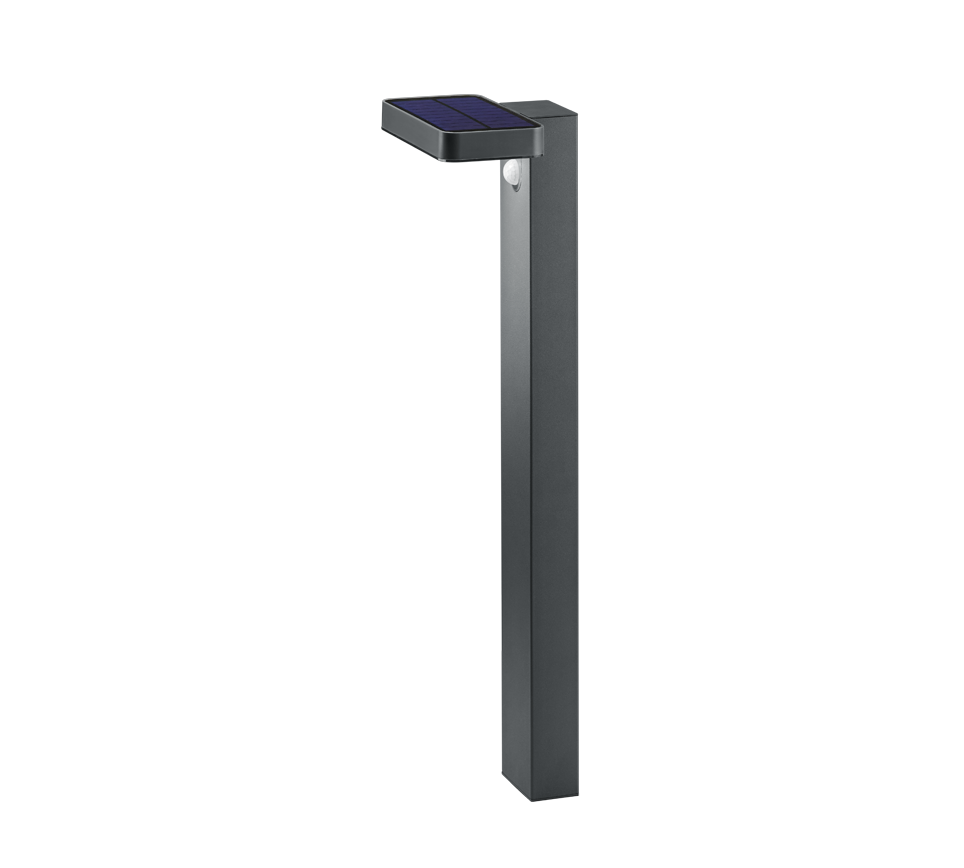 Lampa ogrodowa solarna stojąca z czujnikiem Esquel antracyt LED 5W 3000K 290lm IP44 wym: 60 x 18 x 14 cm metal RL