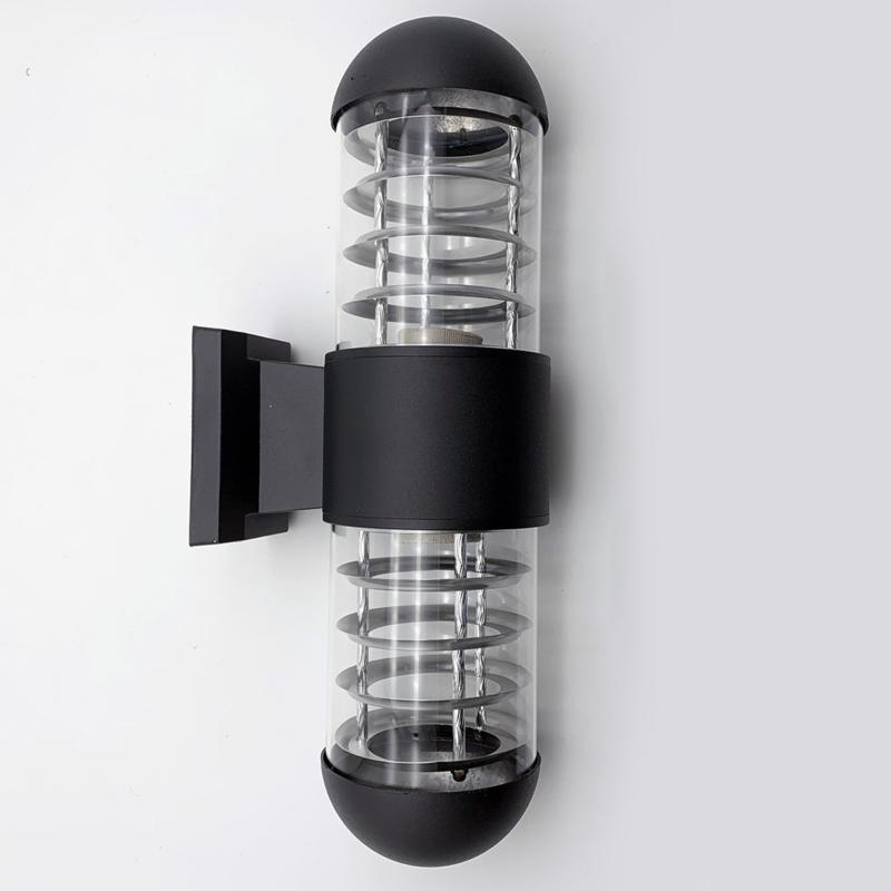 Kinkiet LED IP44 Double Faisceau Verre Argenté E27 - SILUMEN