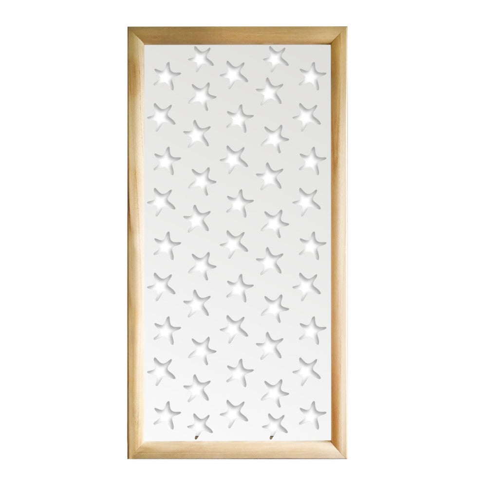 STARFISH - Prostokątne moduły dekoracyjne z drewna i PVC - Rozmiar 73x148 cm - Grubość 64 mm - Kolor wewnętrzny BIAŁY