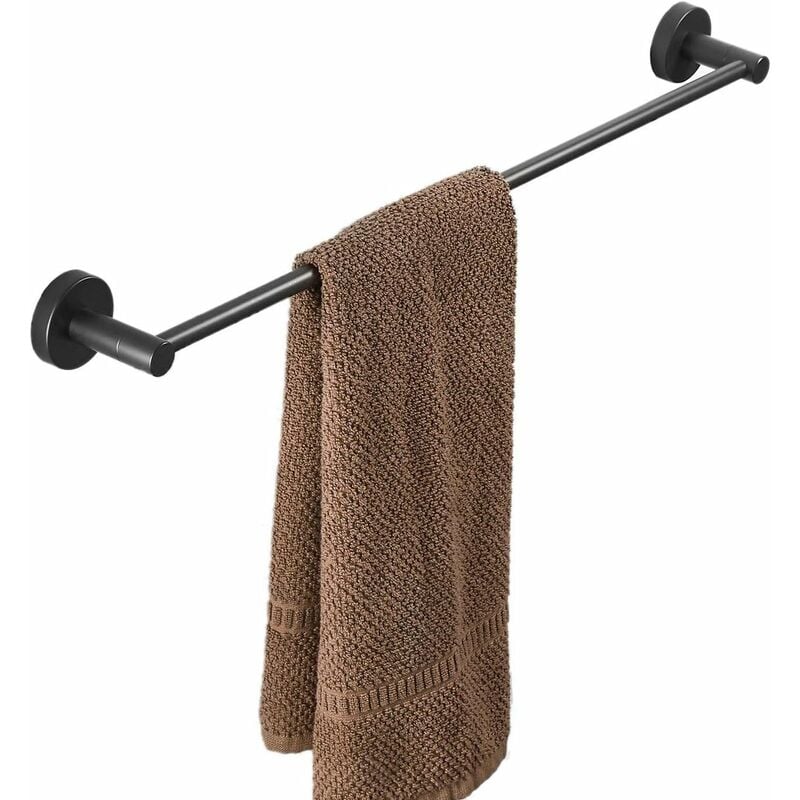 Wieszak na ręczniki do łazienki/toalety 50 cm, czarny