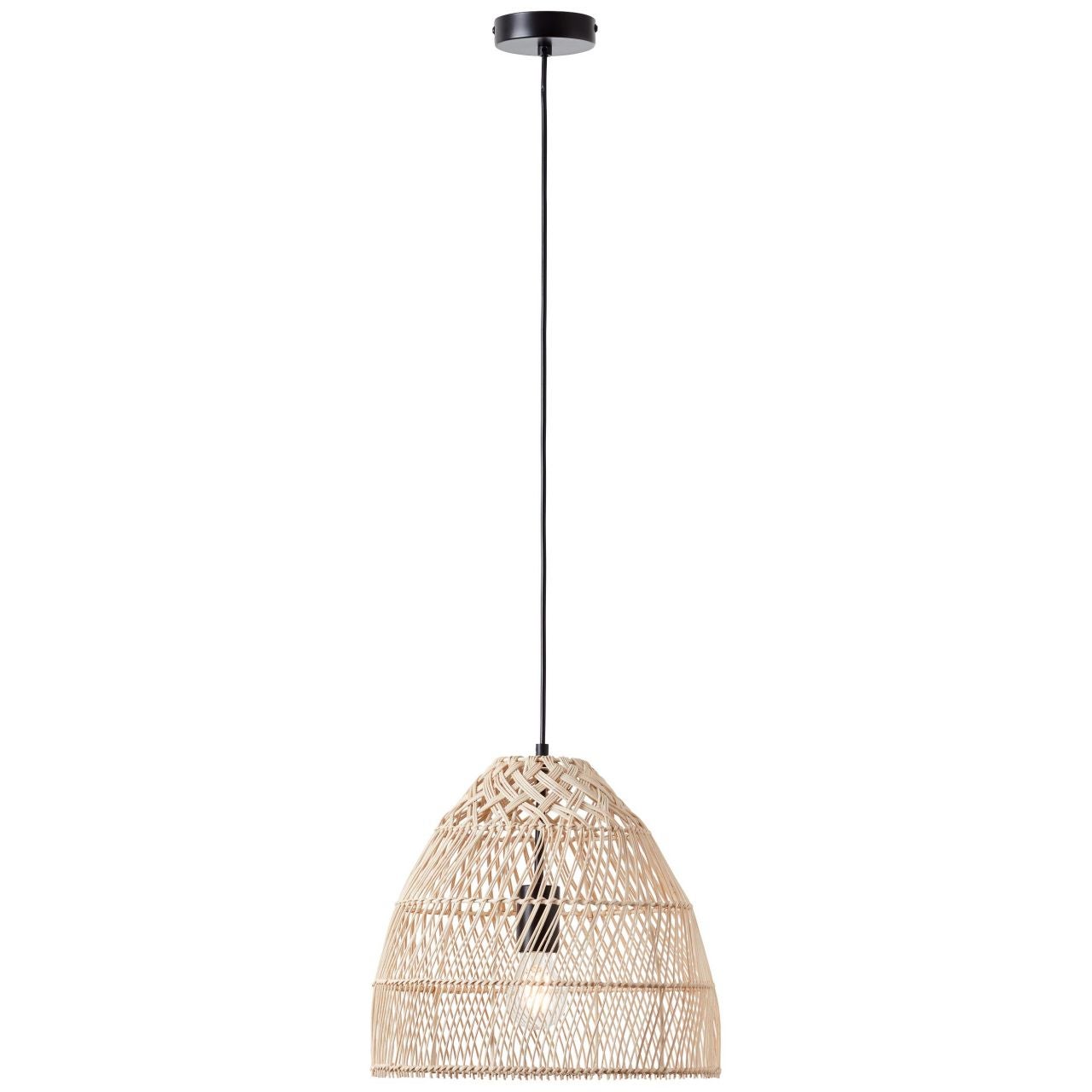 Lampa BRILLIANT, zawieszenie Minster 35cm naturalny / biały, 1x A60, E27, 25W, kabel można skrócić / regulowana wysokość