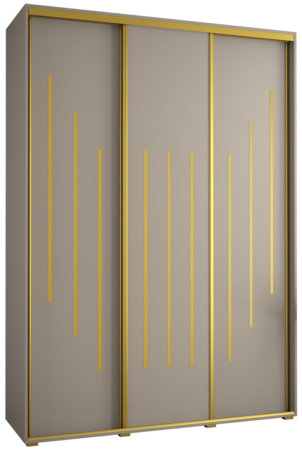 Szafa przesuwna wysoka Dakota 8 180 x 45 x 235,2 cm kaszmir + u. Złoty - Abiks Meble