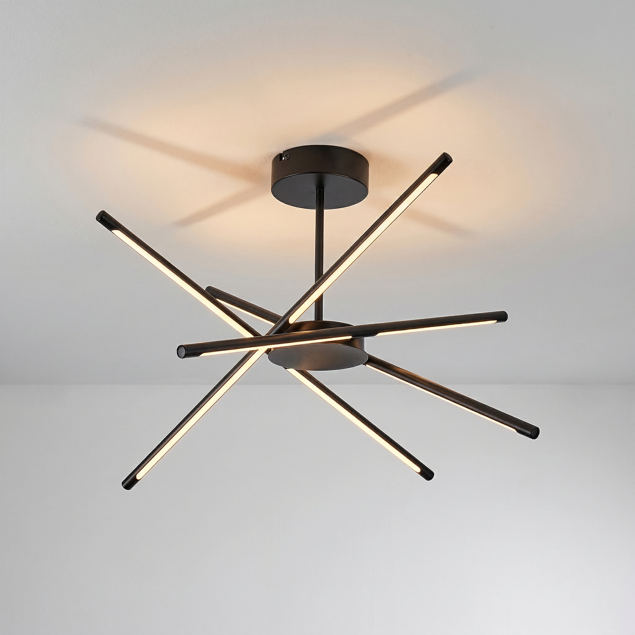 Lampa wisząca HENLI2 LED 40W Ciepła biel 2800lm czarno-biała wym: 28 x 66 x 66 cm Rabalux