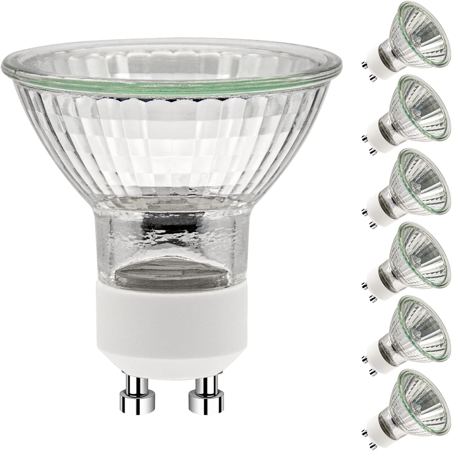 Zestaw 6 żarówek halogenowych GU10, reflektor halogenowy GU10 o mocy 35 W, ściemnialny trzonek GU10, ciepła biel 2700 K, żarówka halogenowa GU10 do ku
