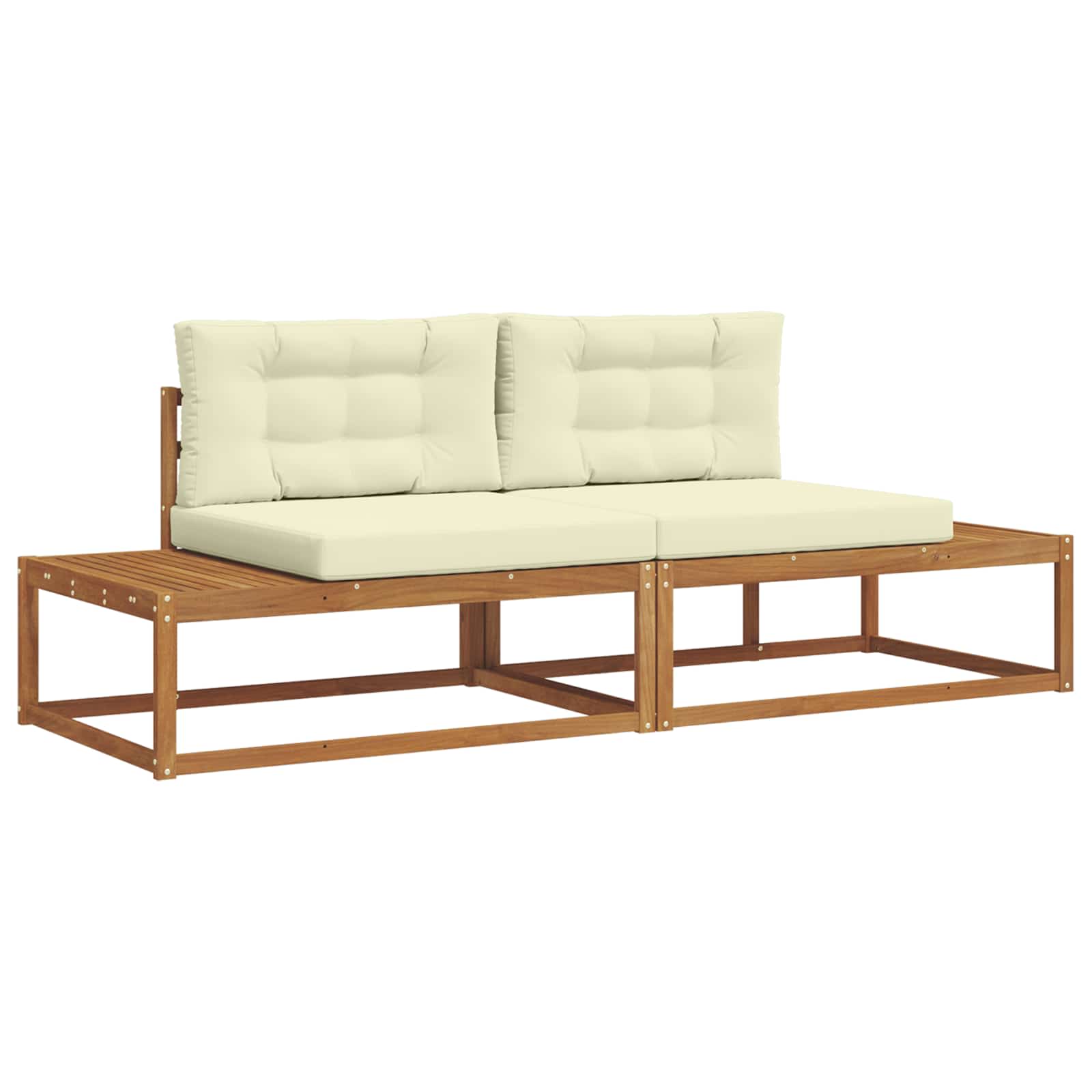 Sofa Ogrodowa Modułowa 2-Osobowa Drewniana na Taras