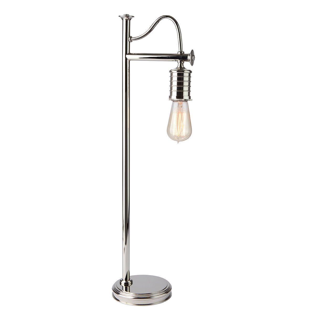Lampa biurkowa retro nikiel polerowany Douille E27 60W Elstead