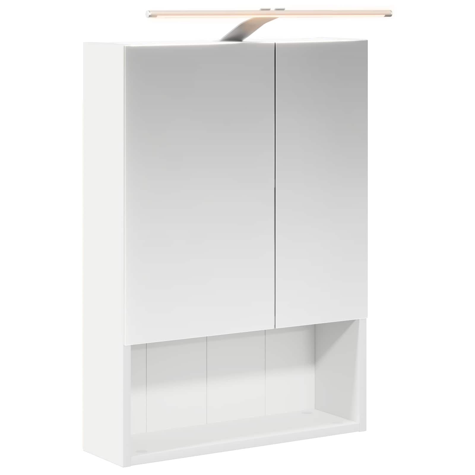 Szafka z lustrem do łazienki Biały 50 x 14,5 x 70 cm