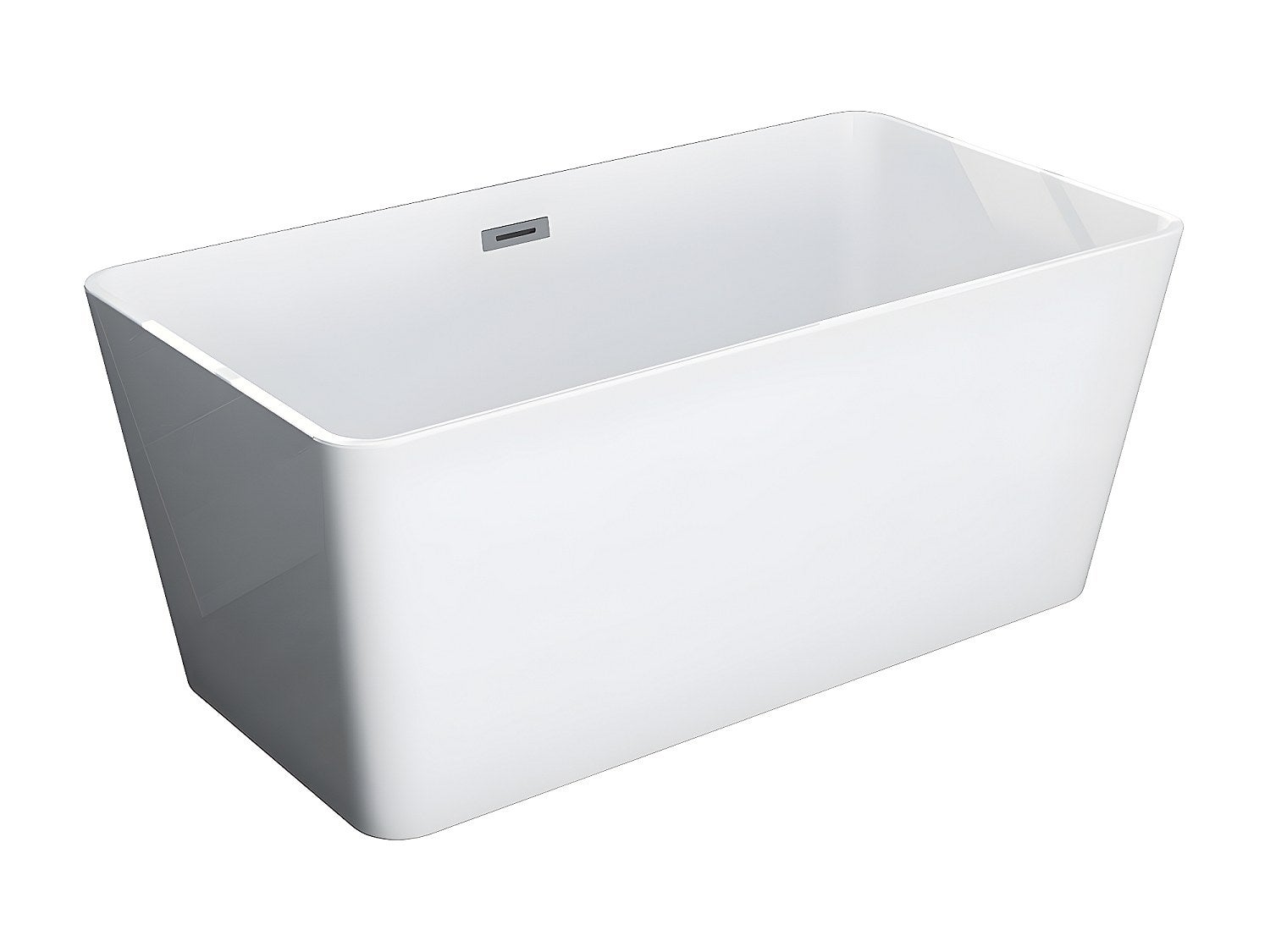 Wanna wolnostojąca prostokątna – 197 l – 130 × 70 × 55 cm (dł. × szer. × wys.) – kolor biały – akrylowa - SPICARA