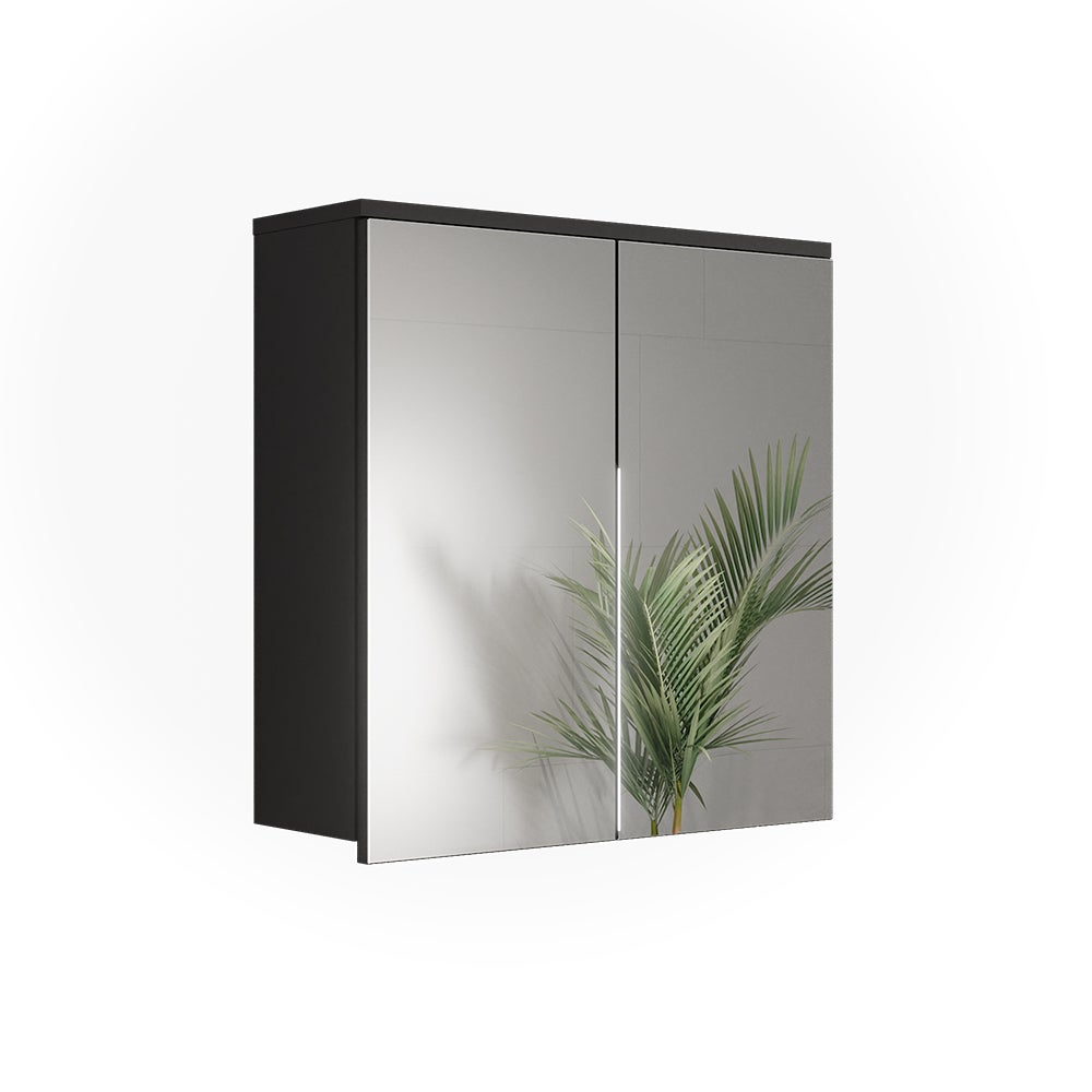 Vicco Szafka z lustrem w łazience Ruben, Antracyt, 60.2 x 62 cm