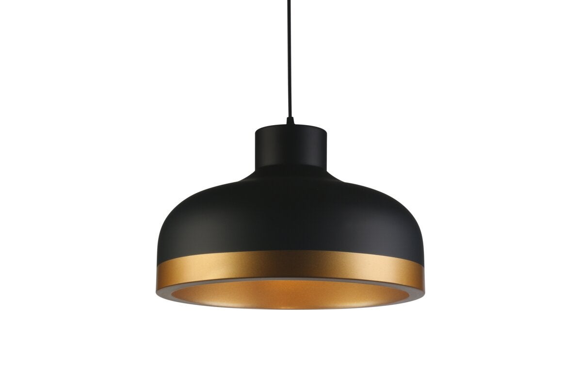 Oprawa sufitowa GOLDI, 4113, AC220-240V, 50/60Hz, 1*E27, IP20, śr. 42 cm, pojedyncza, czarno/złota - GTV LIGHTING