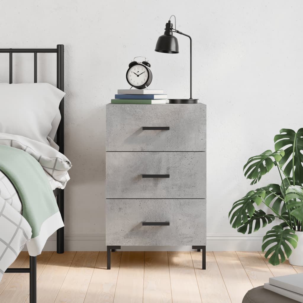 Szafka nocna, szarość betonu, 40x40x66 cm vidaXL