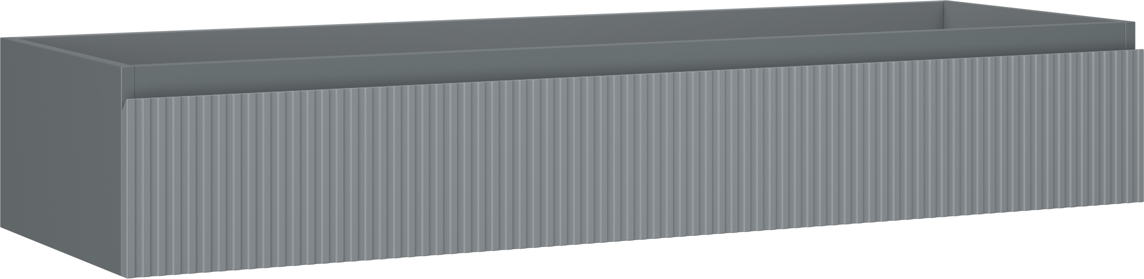 Mexen Rivel szafka łazienkowa podumywalkowa 140 cm, 1 szuflada, ryflowana , grafit mat - 91A20-14023-1-BF66
