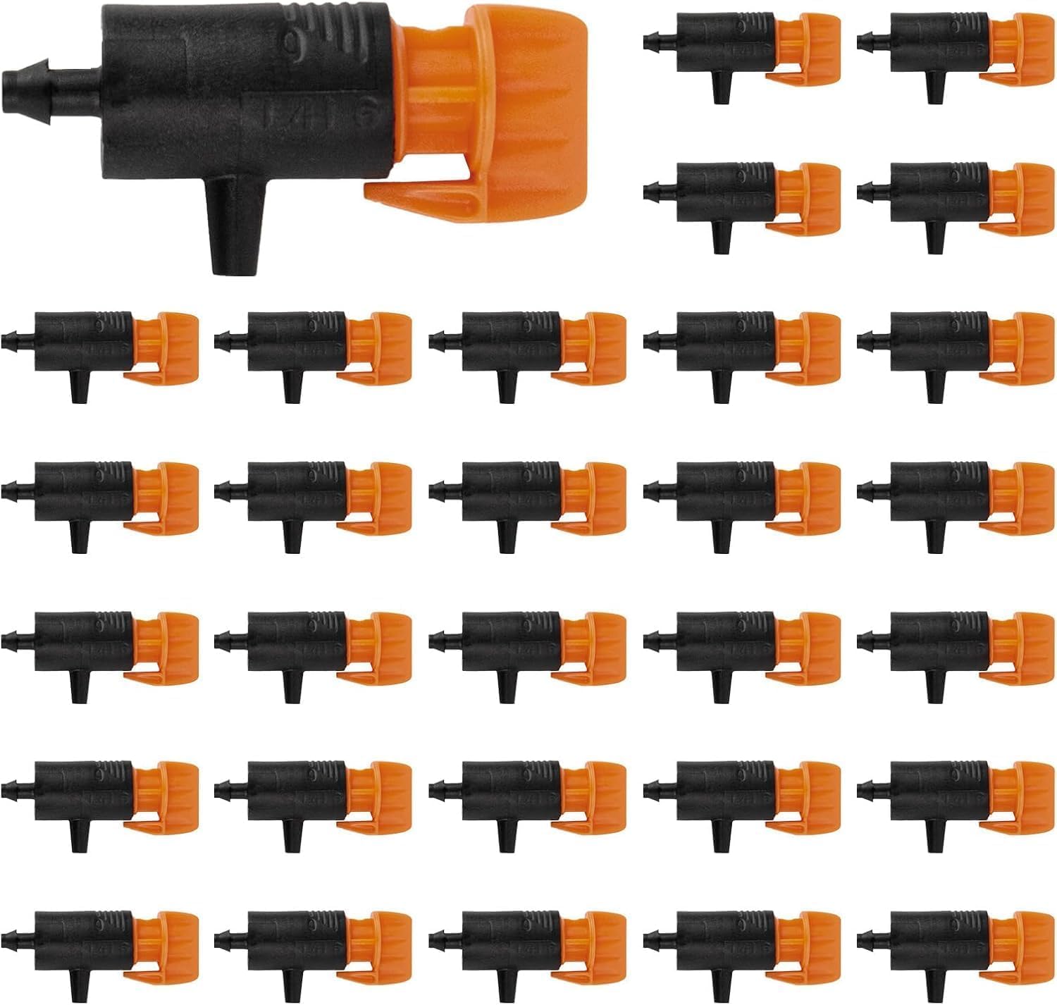 30 sztuk zraszaczy kropelkowych 4/7 mm, mikrozraszacze kropelkowe, regulowane nawadnianie ogrodu, zestaw mikrosystemów nawadniania kropelkowego