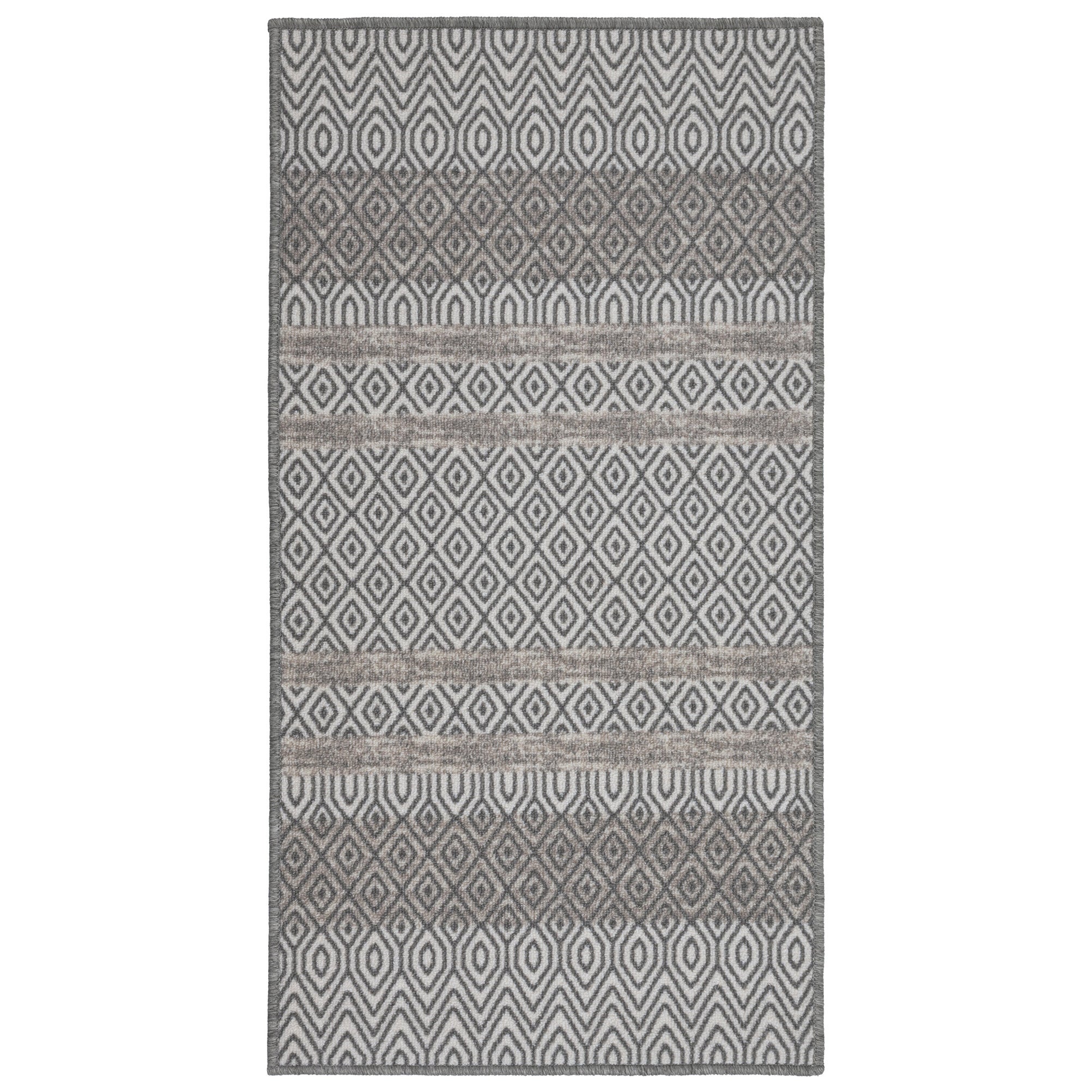 Dywan uniwersalny antypoślizgowy Vita 80x150 cm chodnik dywanowy do kuchni na korytarz do pokoju Geometryczny szary