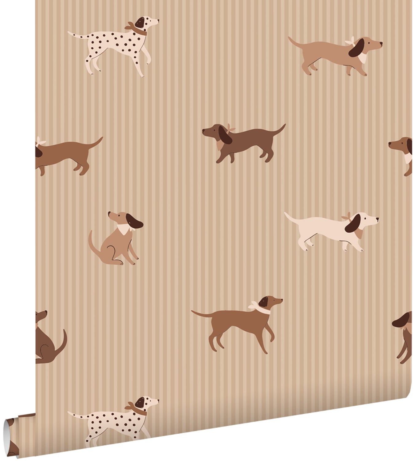 Tapeta psy brązowy - 50 x 900 cm - ESTAHOME