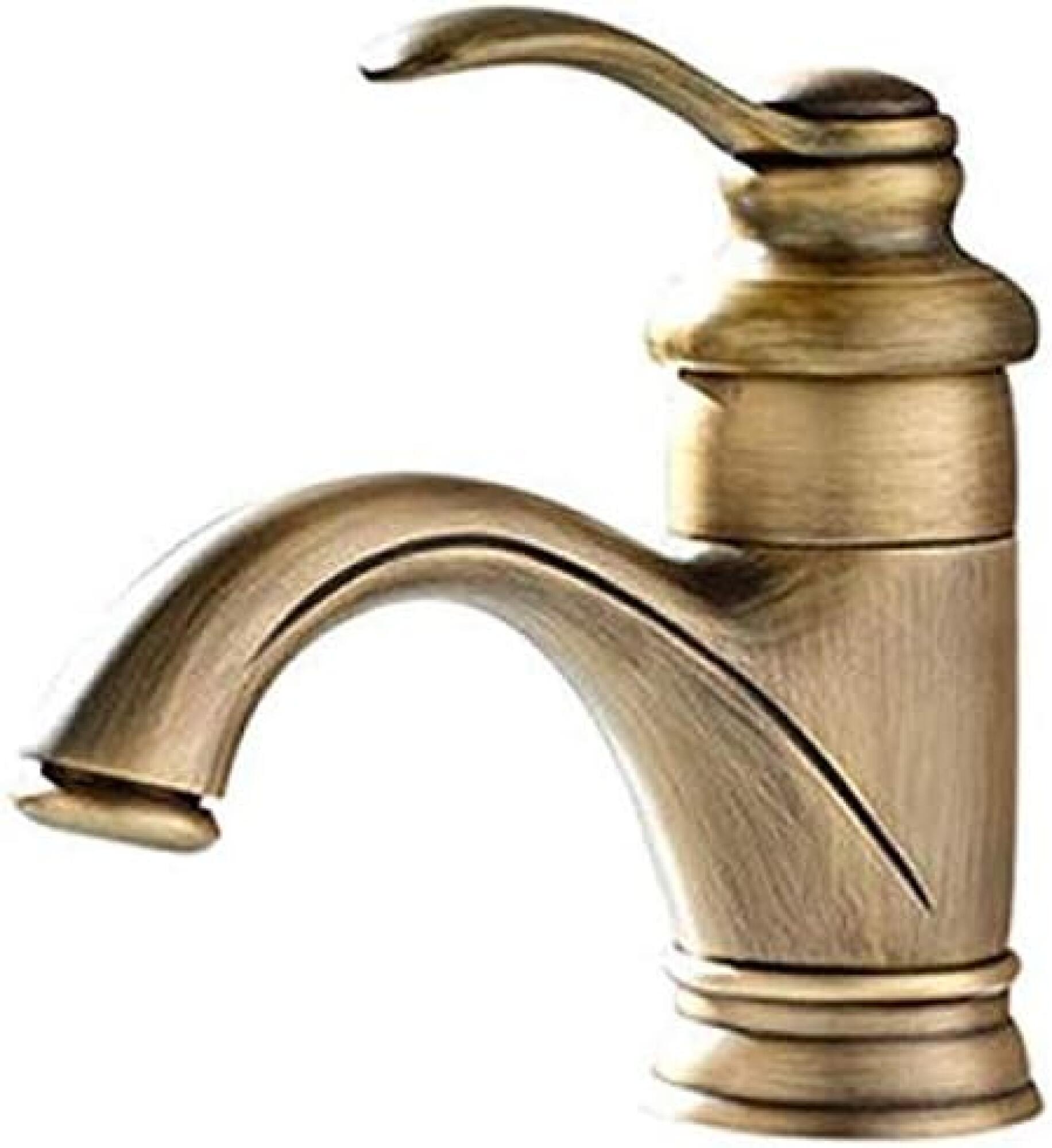 Bateria umywalkowa z litego mosiądzu z ciepłą i zimną wodą – trwała głowica ceramiczna – oszczędzająca wodę –