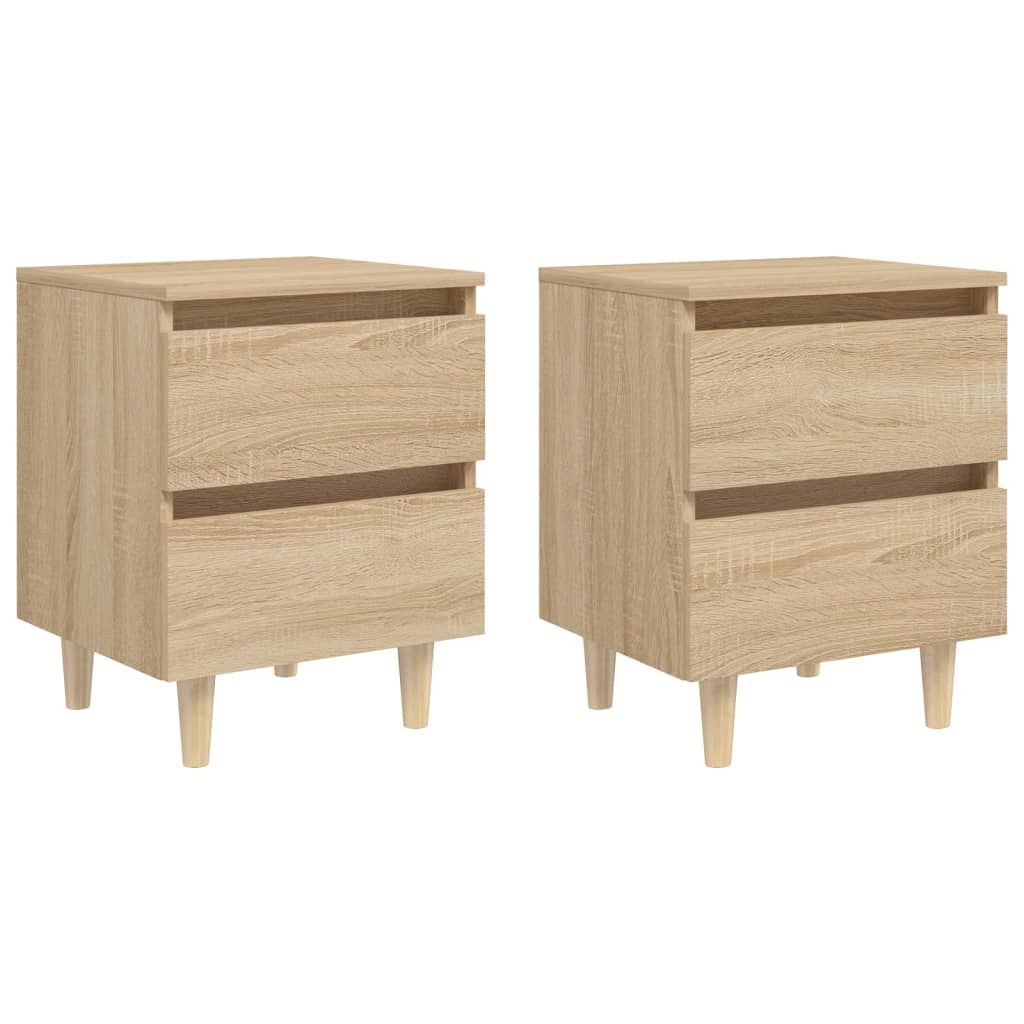 Stolik nocny VidaXL 2 szuflady kolor dąb sonoma wymiary 40x35x50 cm