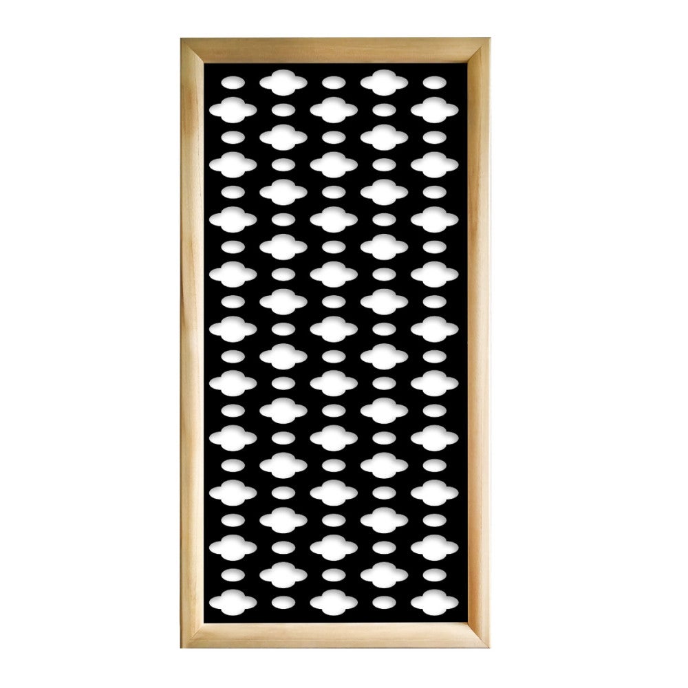 CLOUDS - Prostokątne moduły dekoracyjne z drewna i PVC - Rozmiar 47x94 cm - Grubość 47 mm - Kolor wewnętrzny CZARNY