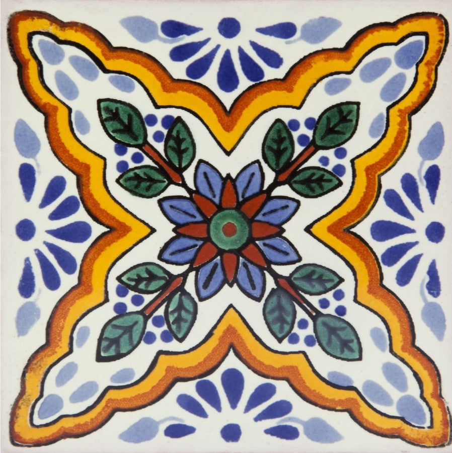 Meksykańskie płytki ceramiczne Esperanza – 30 unikalnych dekoracyjnych płytek ściennych z motywami 10,5x10,5 cm do łazienki, prysznica, kuchni