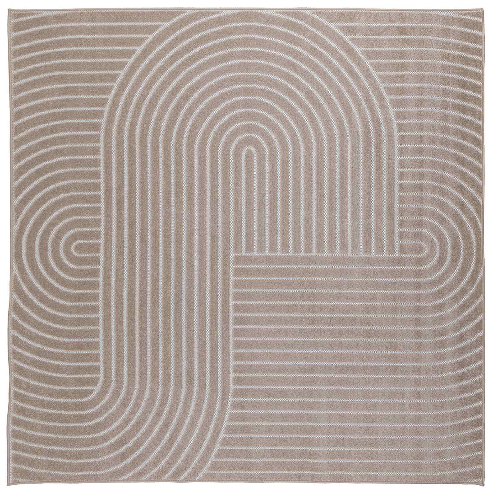 Dywany pokojowe Kwadrat PALMERAS Beżowy 200 x 200 cm Poliester